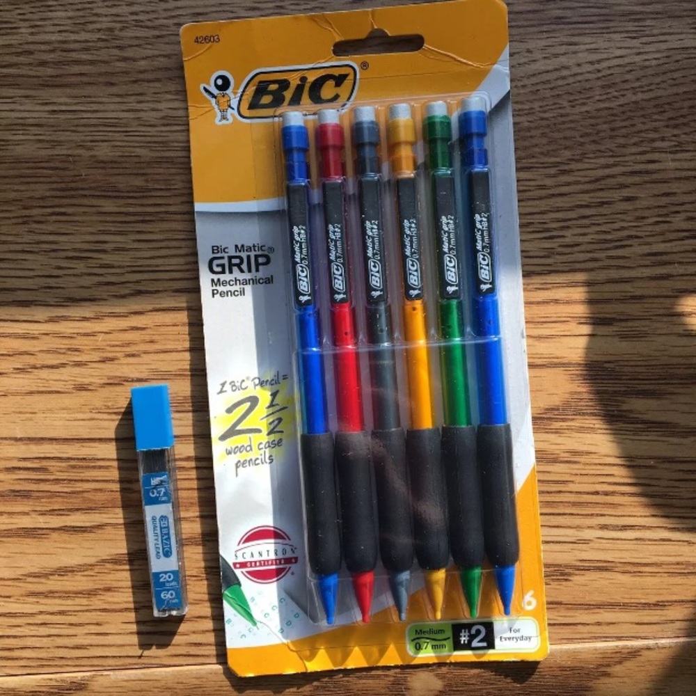 Bic grip 0.7 mechanical pencils 6pk